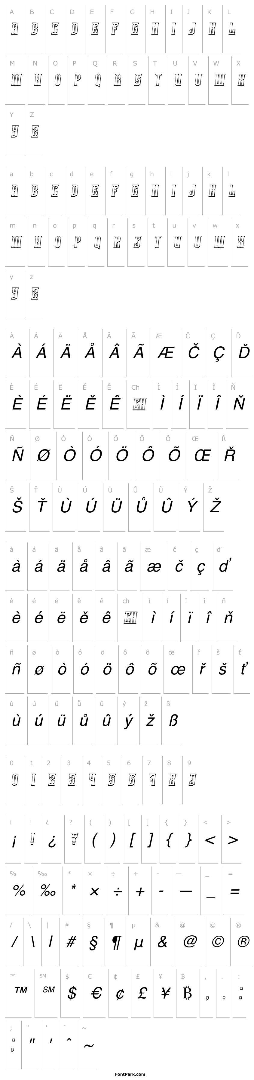 Přehled Damages 3D Italic