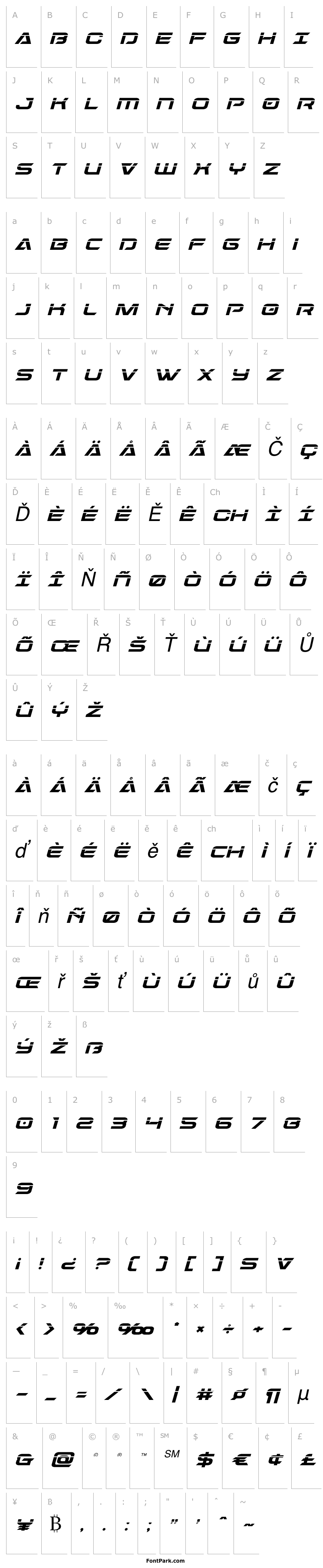 Přehled Dameron Laser Italic