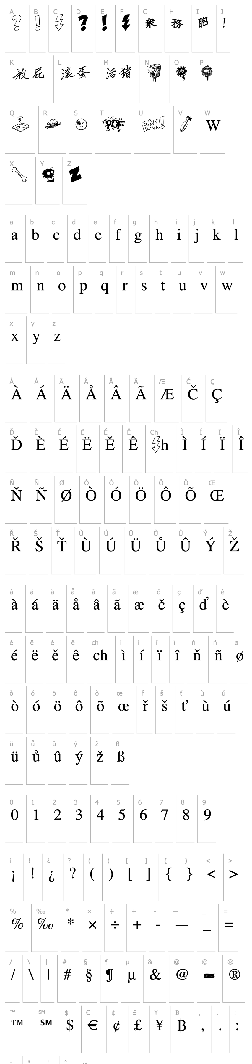 Overview DammnedDingbats-Initials