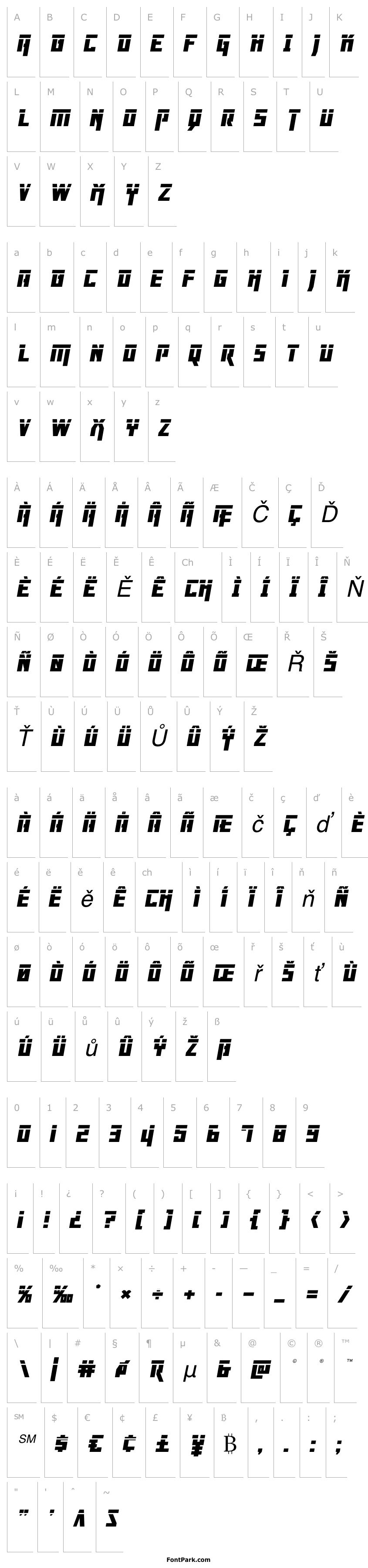 Overview Danger Flight Laser Italic