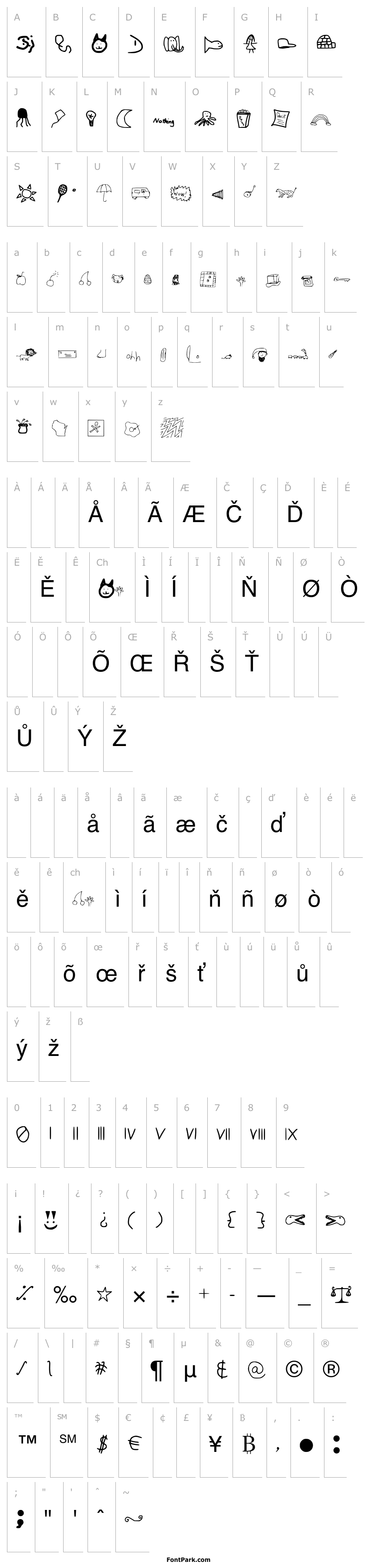 Overview Daniel_s_Dingbat_Font