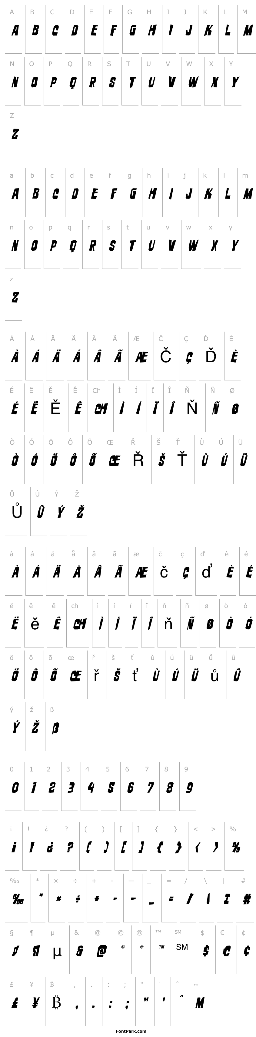 Přehled Danse Macabre Jagged Italic