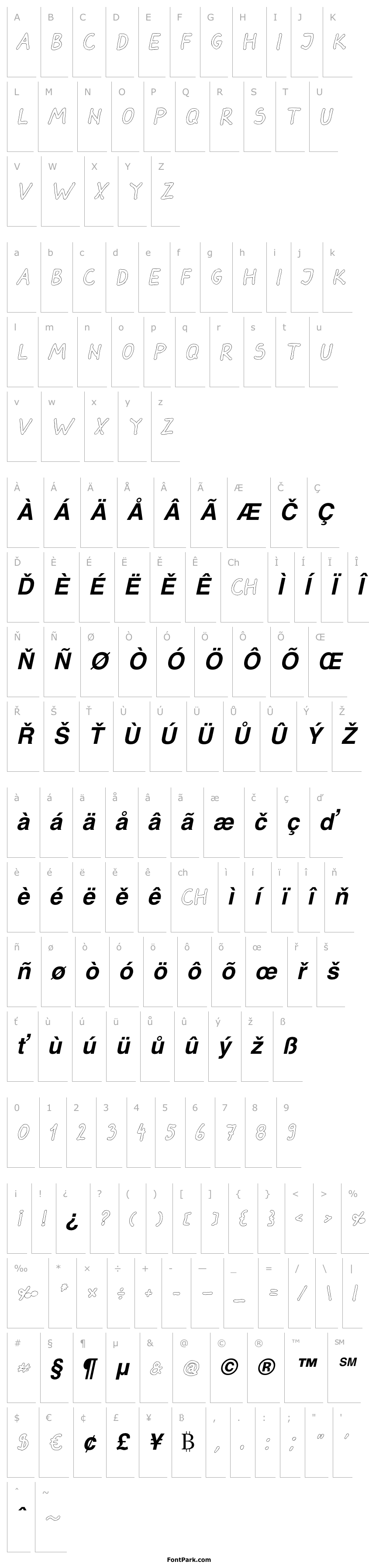 Overview Darbog outline Bold Italic