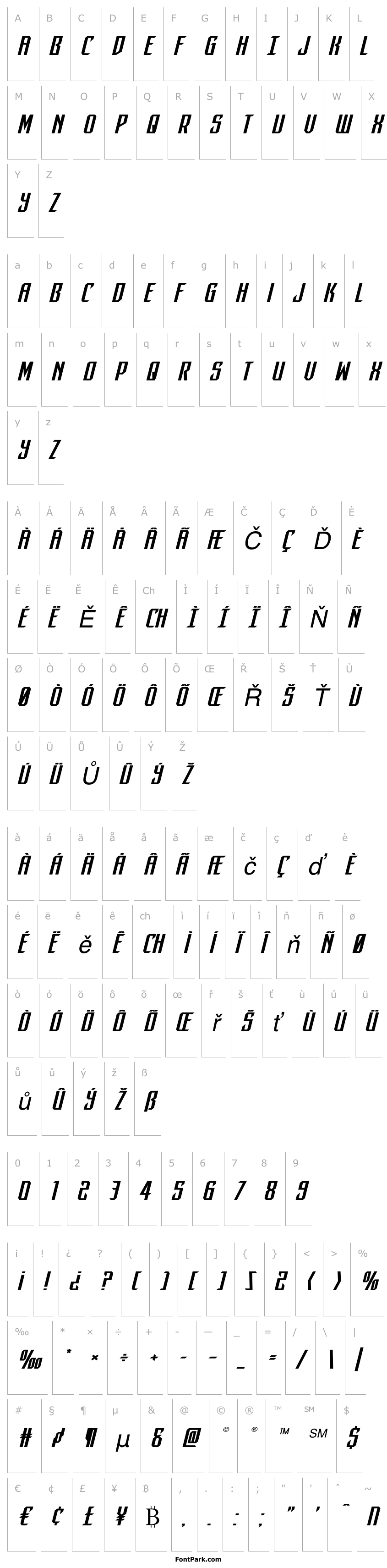 Přehled Dark Dominion Expanded Italic