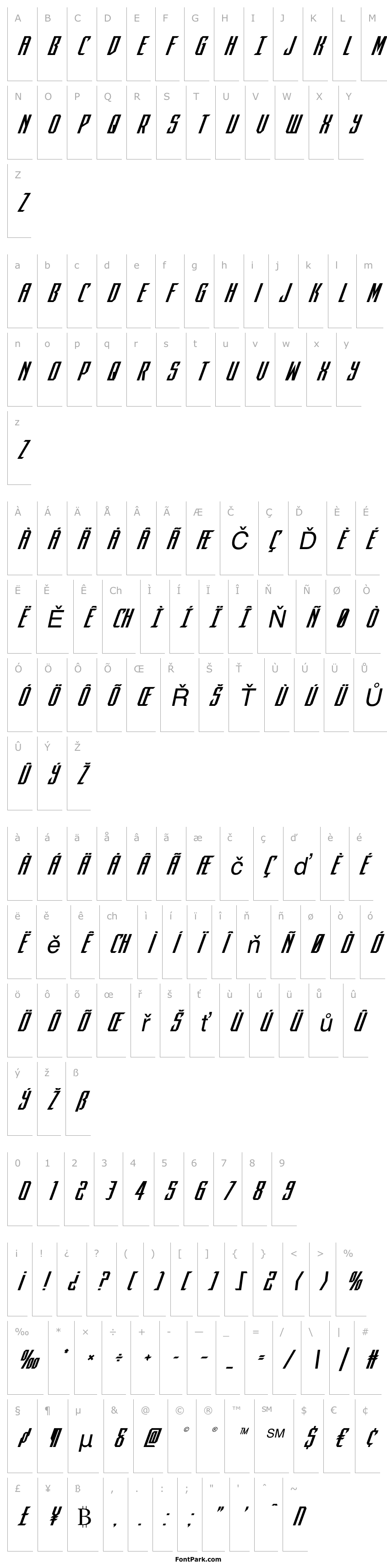 Přehled Dark Dominion Super-Italic