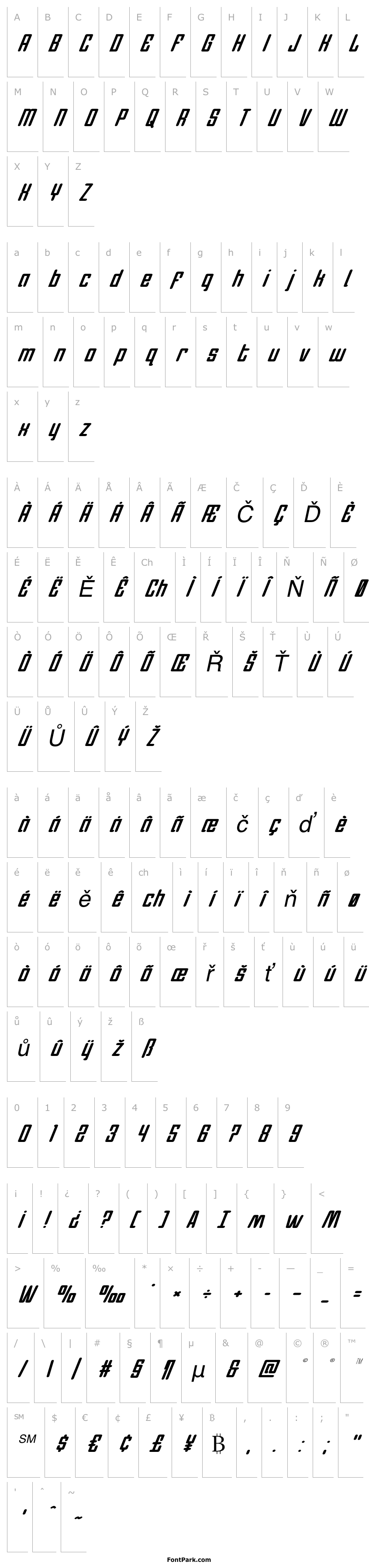 Overview Darklighter Super-Italic