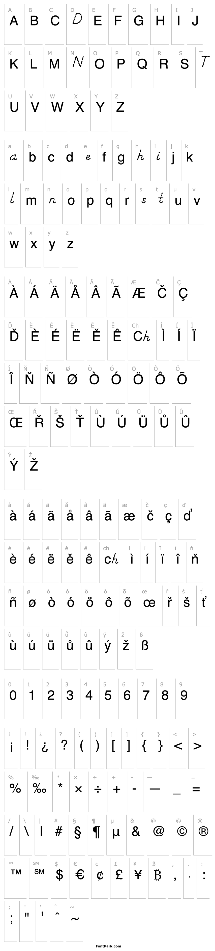 Overview Dashed Italic Sample