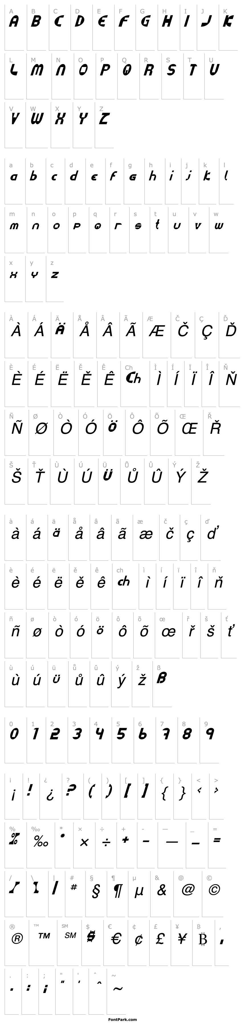 Overview Datacut Italic