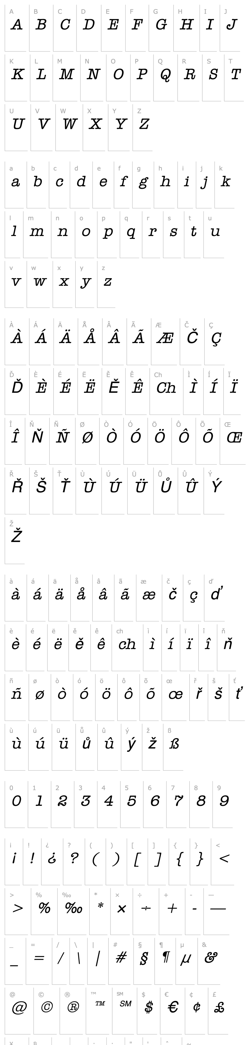 Overview Dateline Italic