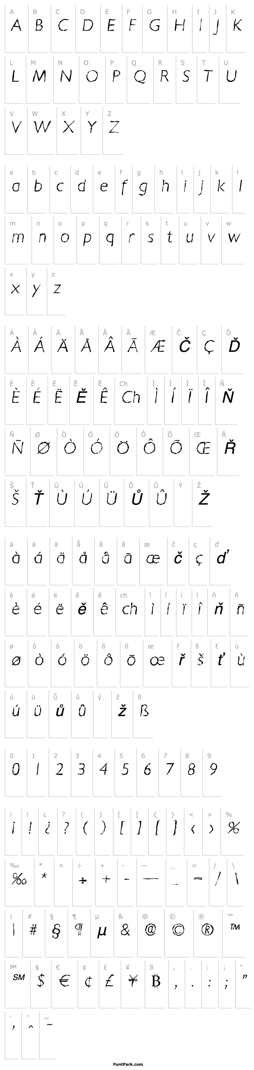 Přehled DavidBeckerRandom-Xlight-Italic