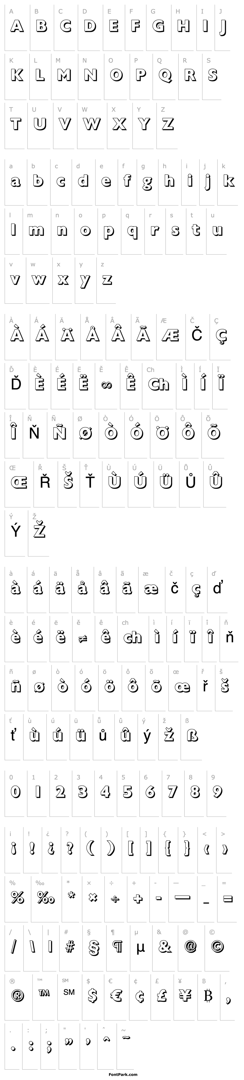 Přehled DavidBeckerShadow-ExtraBold-Regular