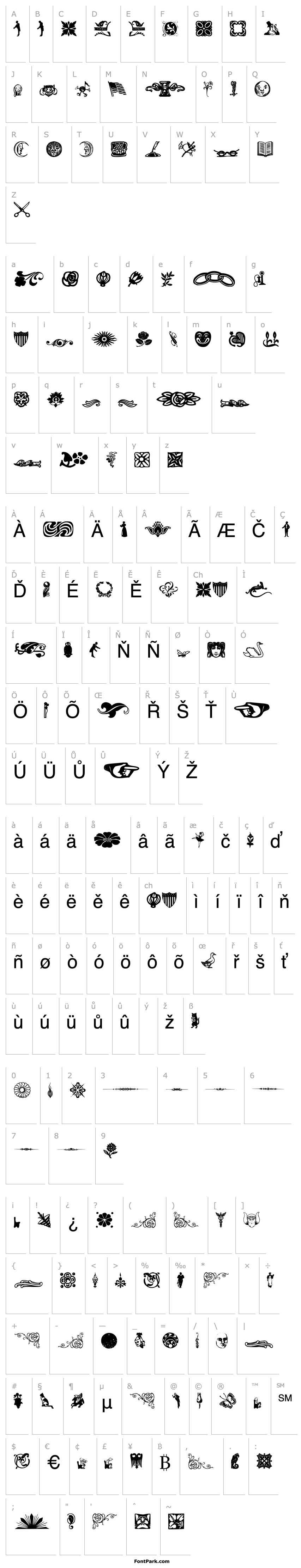 Přehled Davys-Dingbats Regular