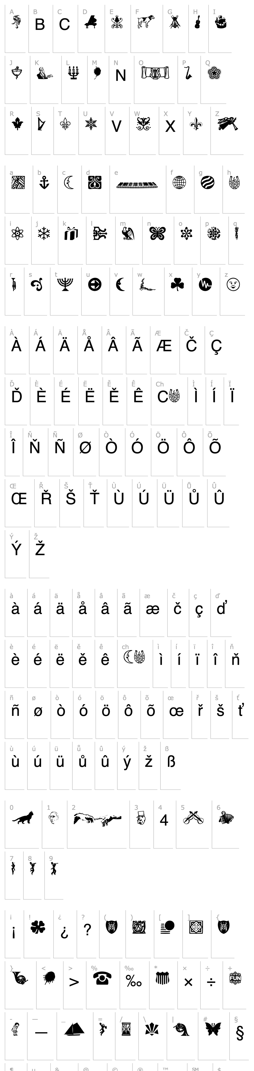 Přehled DavysOtherDingbats Medium