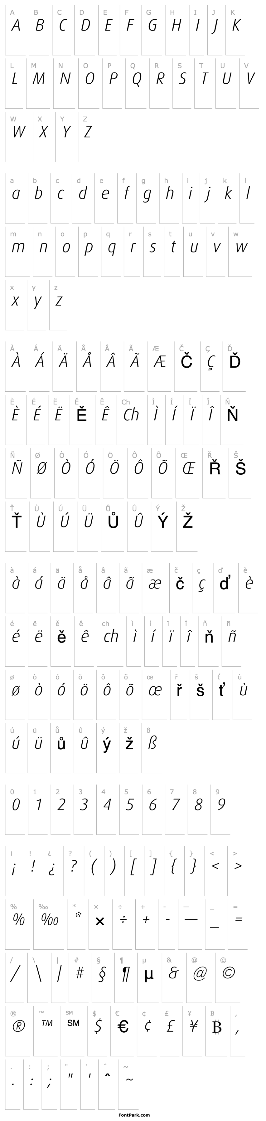 Přehled Dax-LightItalic