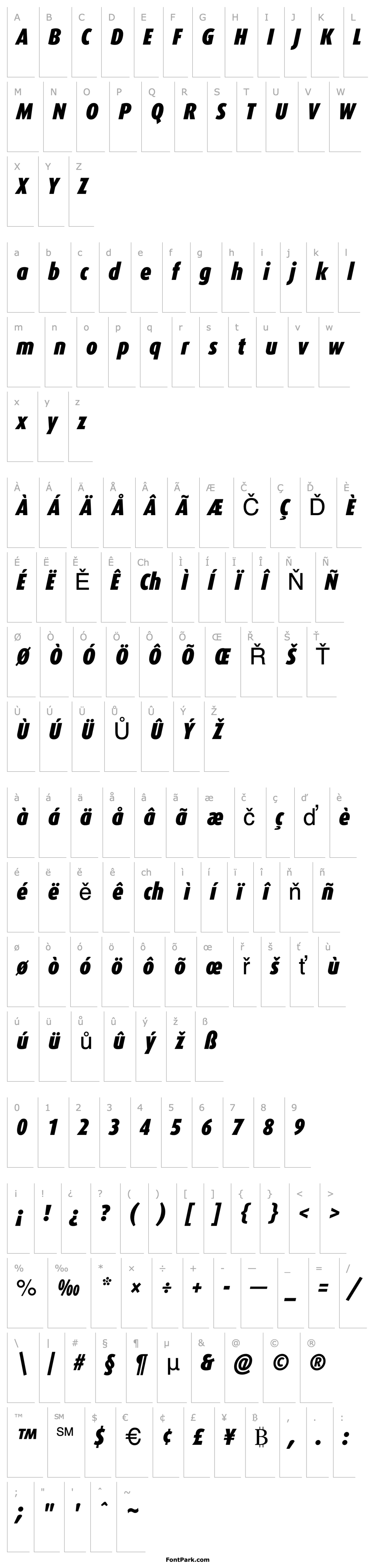 Overview DaxCondensed-BlackItalic