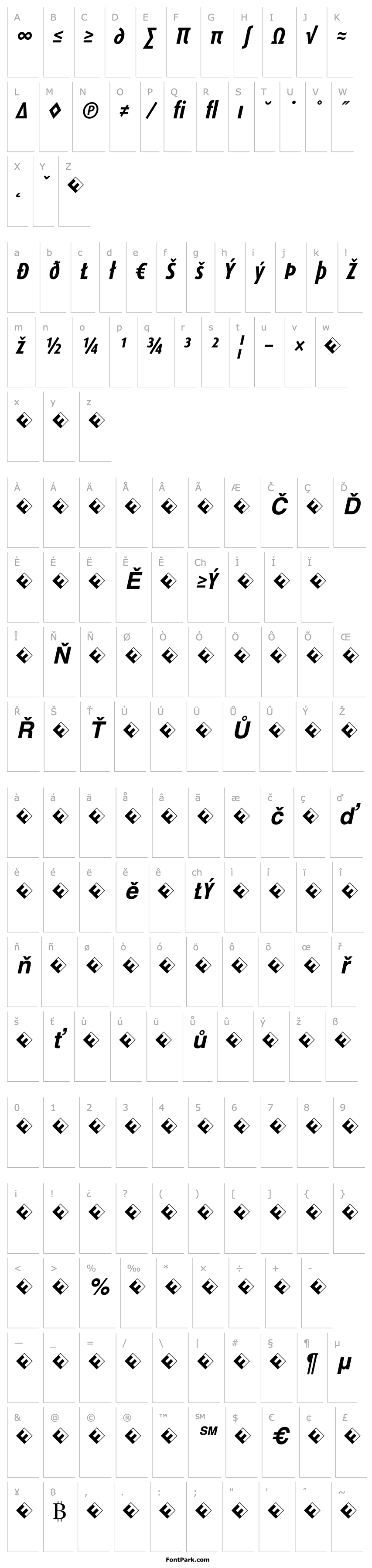 Overview DaxCondensed-BoldItalicExp