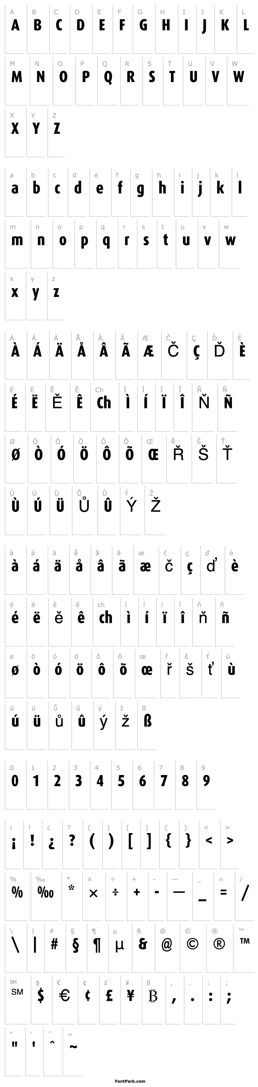 Overview DaxCondensed-ExtraBold