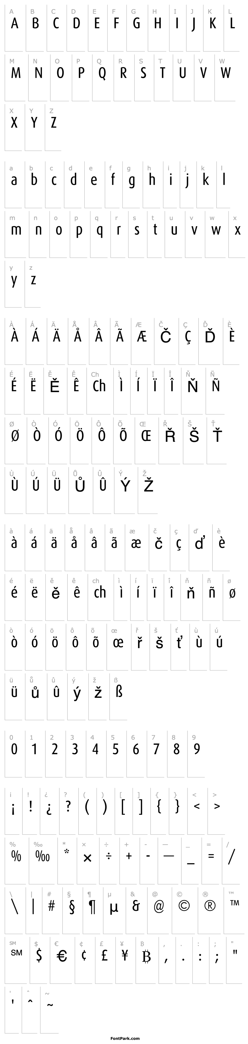 Overview DaxCondensed-Regular