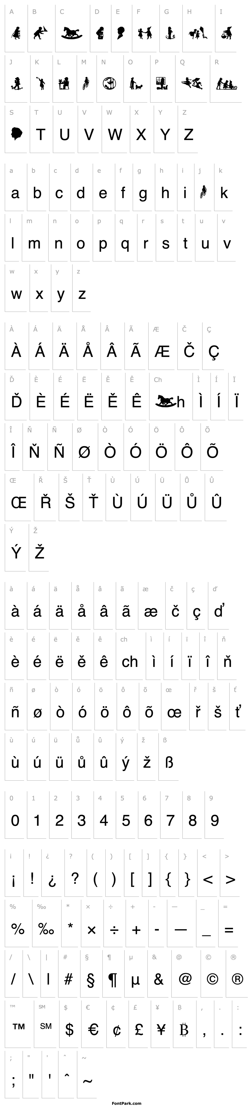 Přehled DBQsChildrenSilhouettes