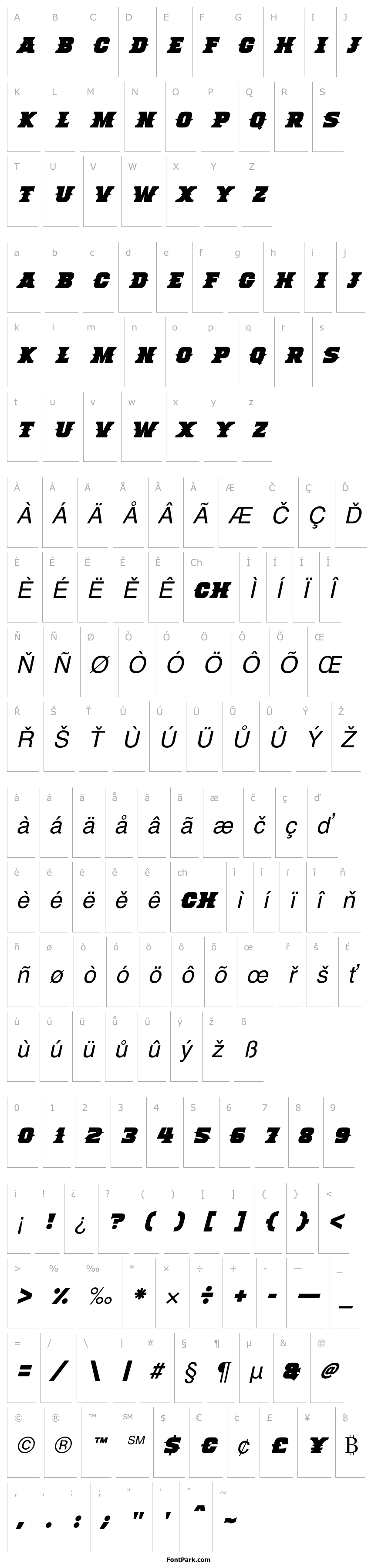 Přehled Deadman Italic