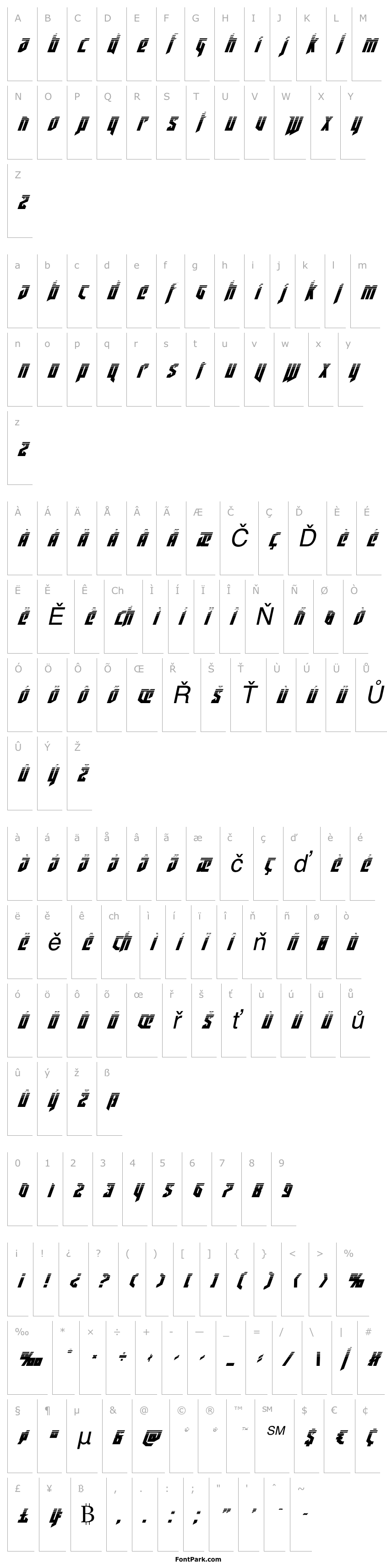 Přehled Deathshead Halftone Italic