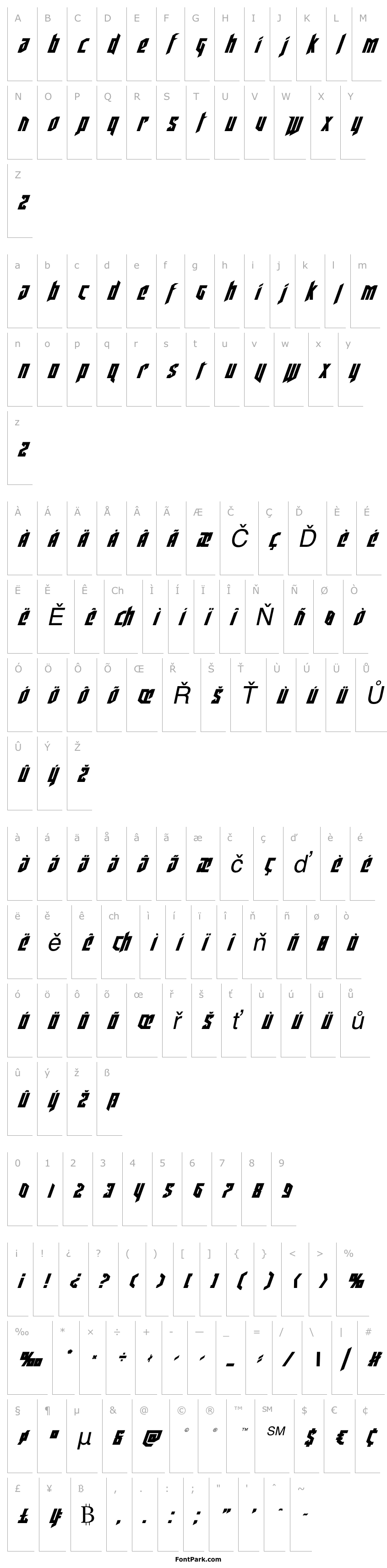 Overview Deathshead Italic