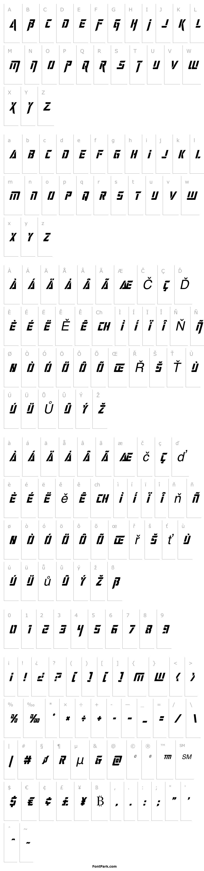 Přehled Deceptibots Condensed Italic