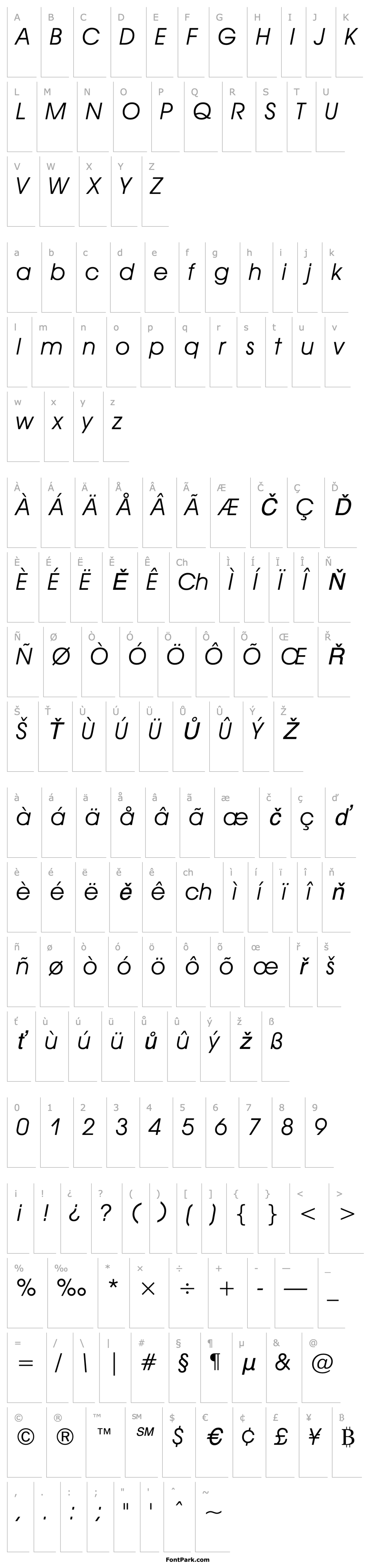 Přehled Decker Italic