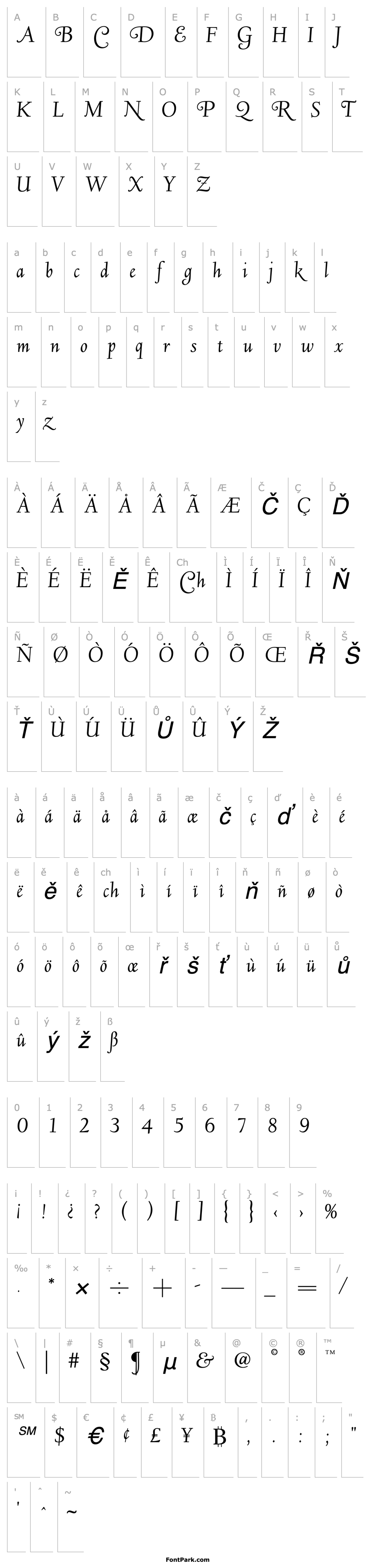 Overview DeepdeneLW-Italic