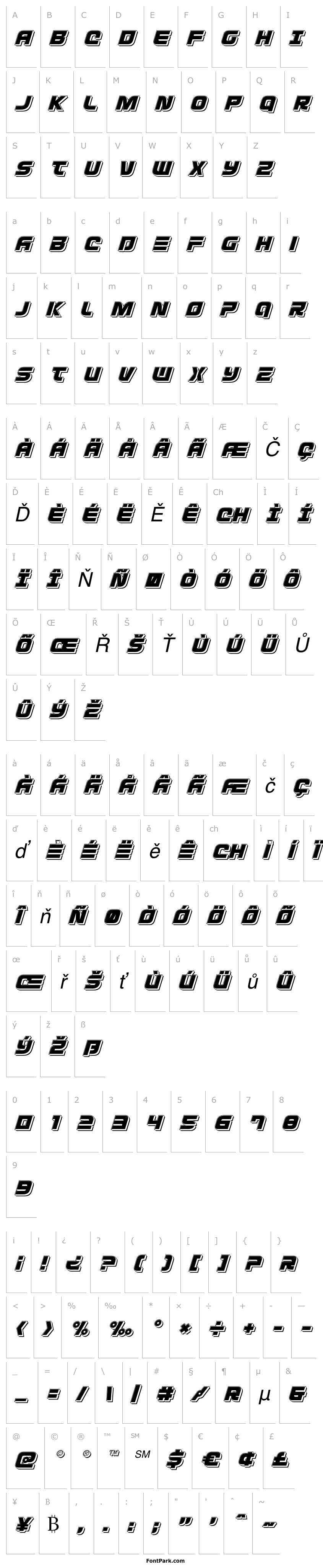 Přehled Defcon Zero Punch Italic
