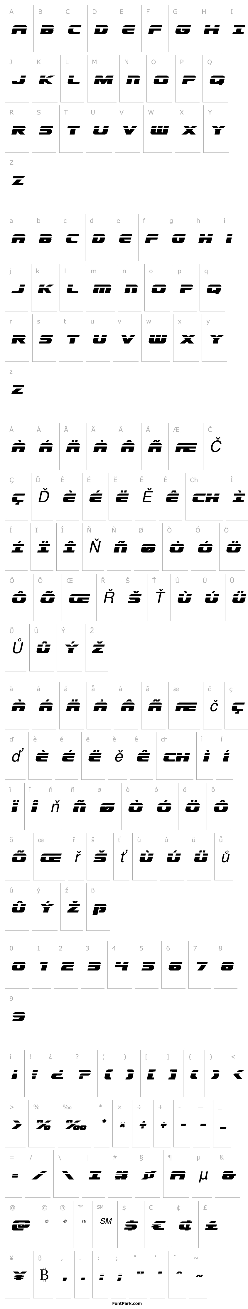 Overview Dekaranger Laser Italic