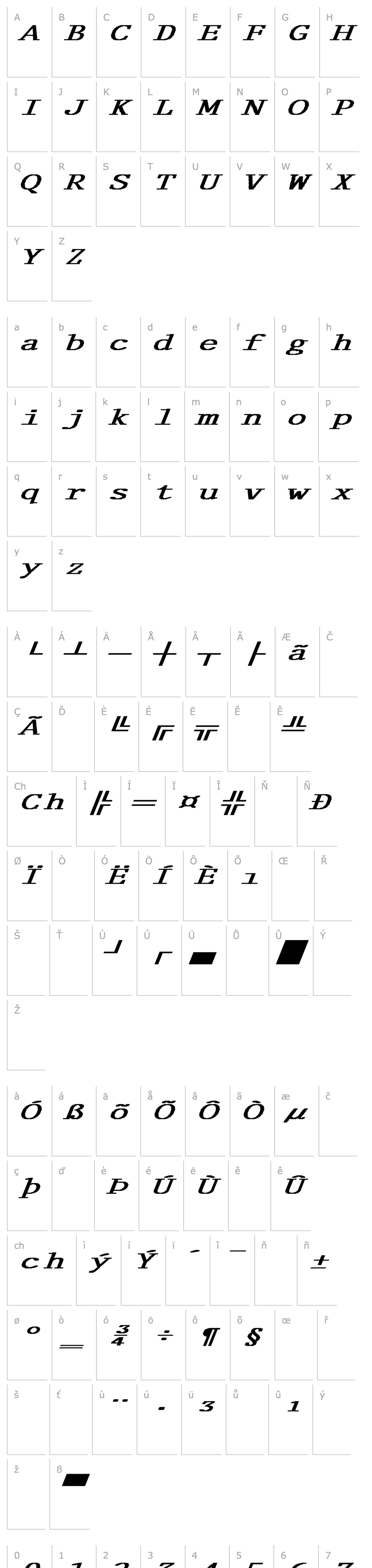 Přehled Delegate-Normal Ex Bold Italic