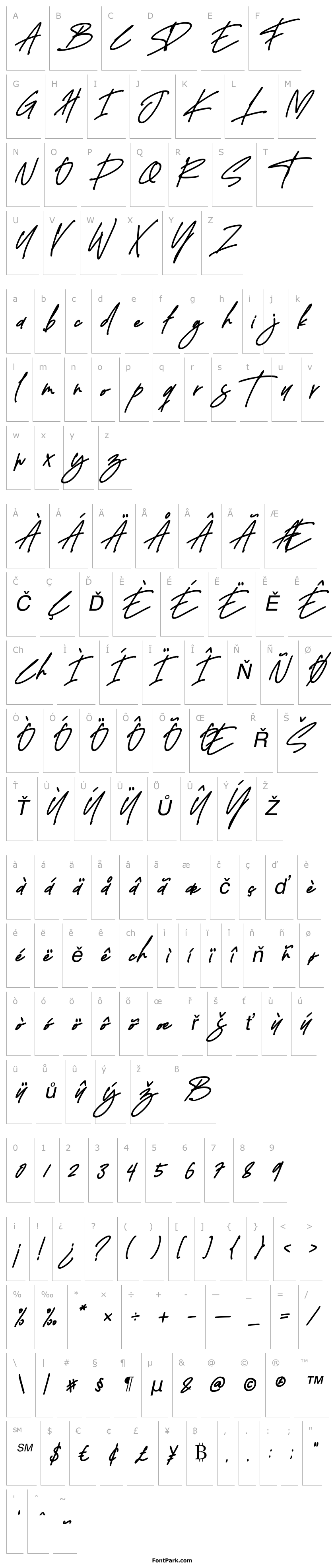 Přehled Delistha Signature Italic