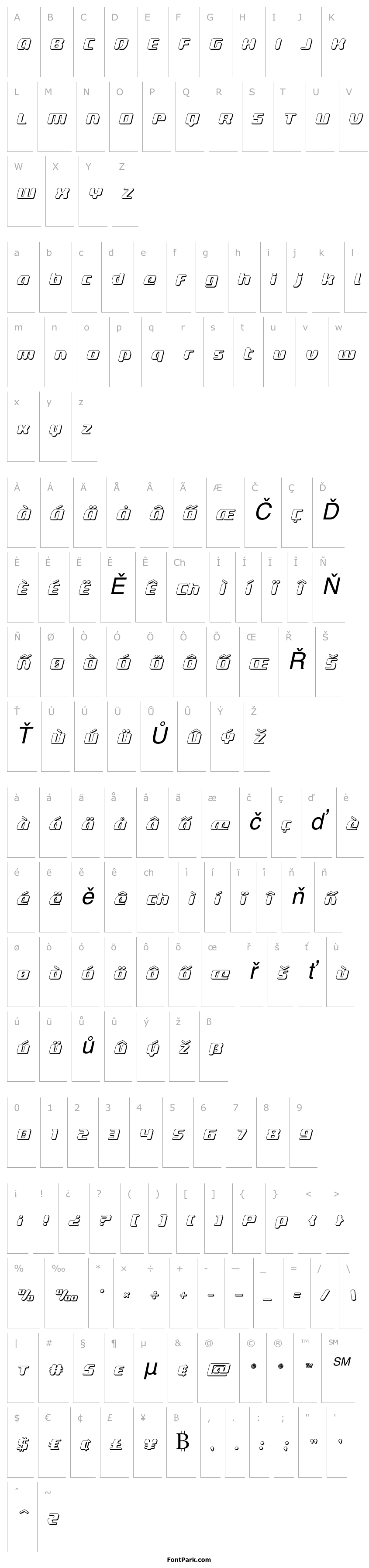 Overview Delta Phoenix 3D Italic