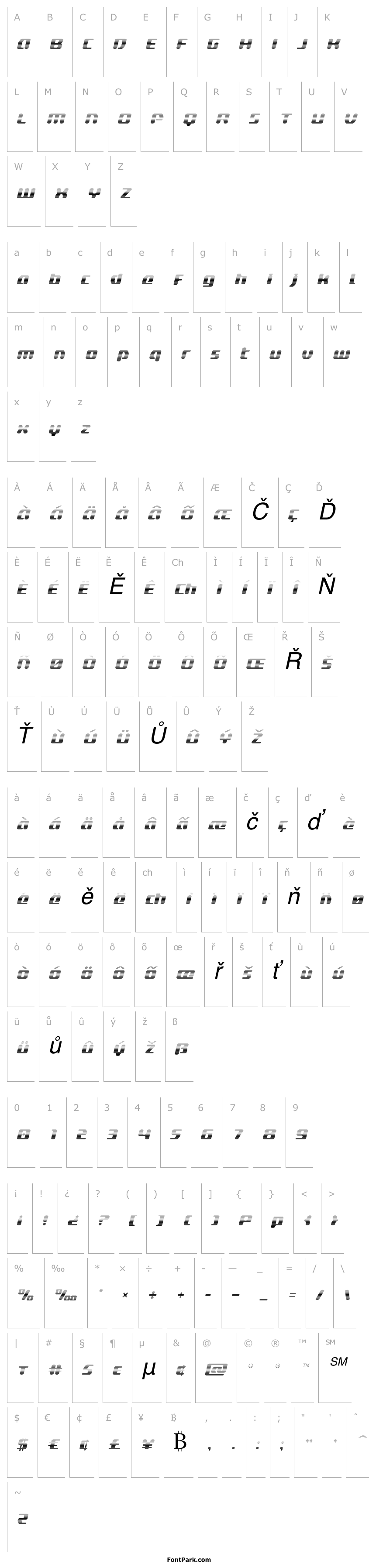 Přehled Delta Phoenix Gradient Italic