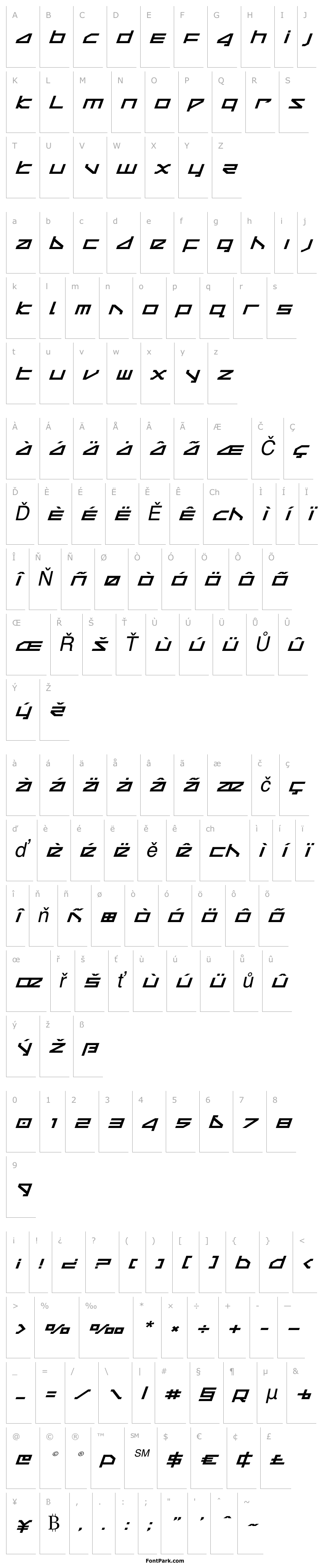 Overview Delta Ray Expanded Italic