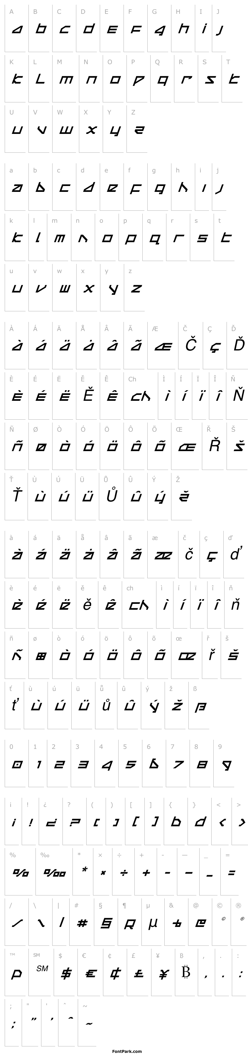 Overview Delta Ray Italic