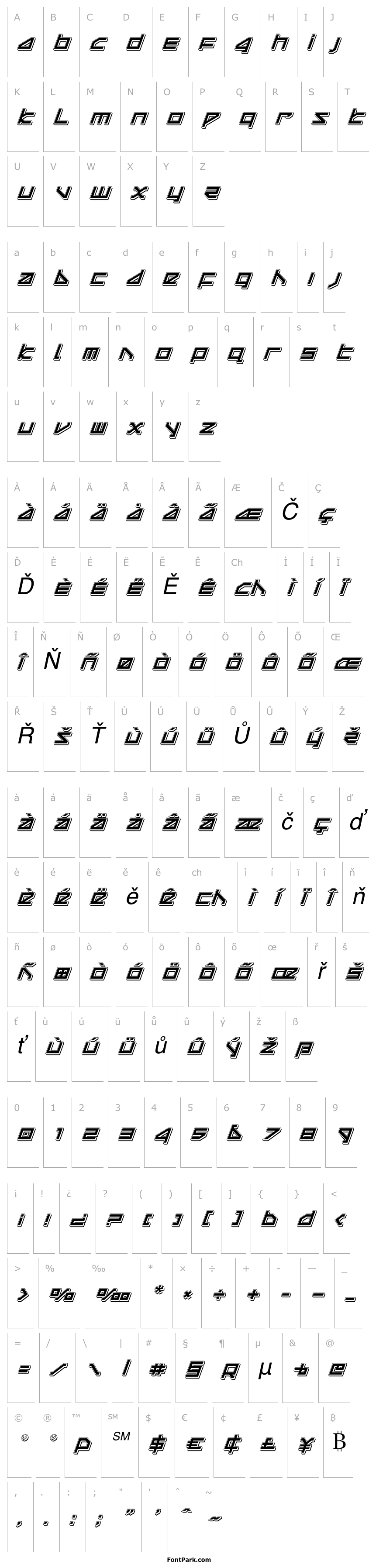 Overview Delta Ray Punch Italic