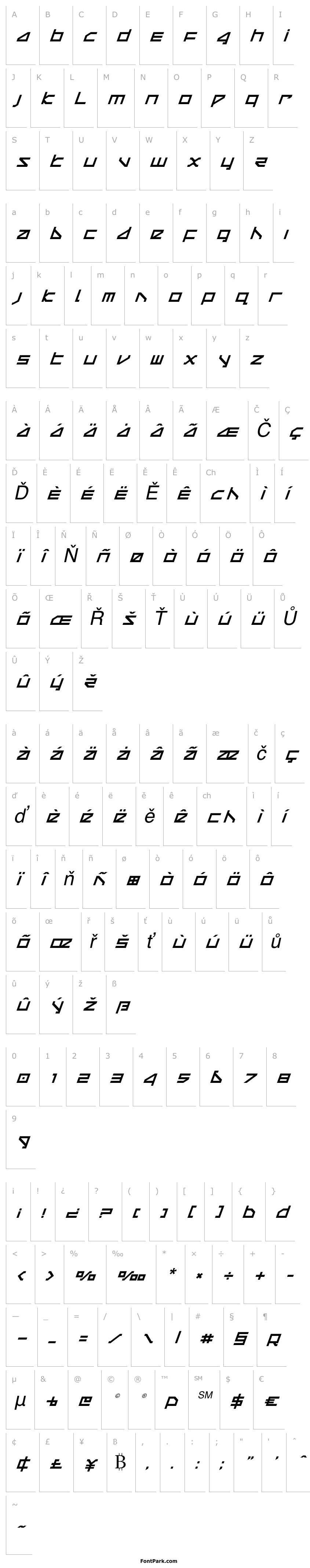 Přehled Delta Ray Title Italic