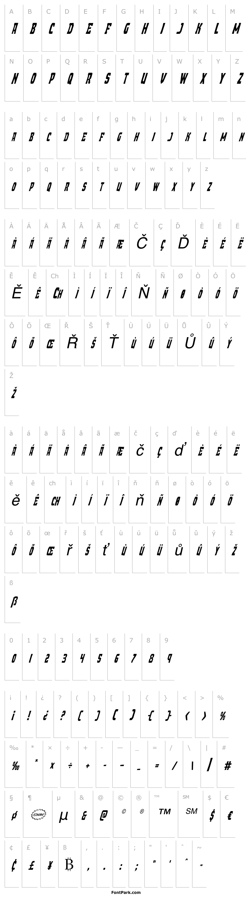 Overview Demon Priest Condensed Italic