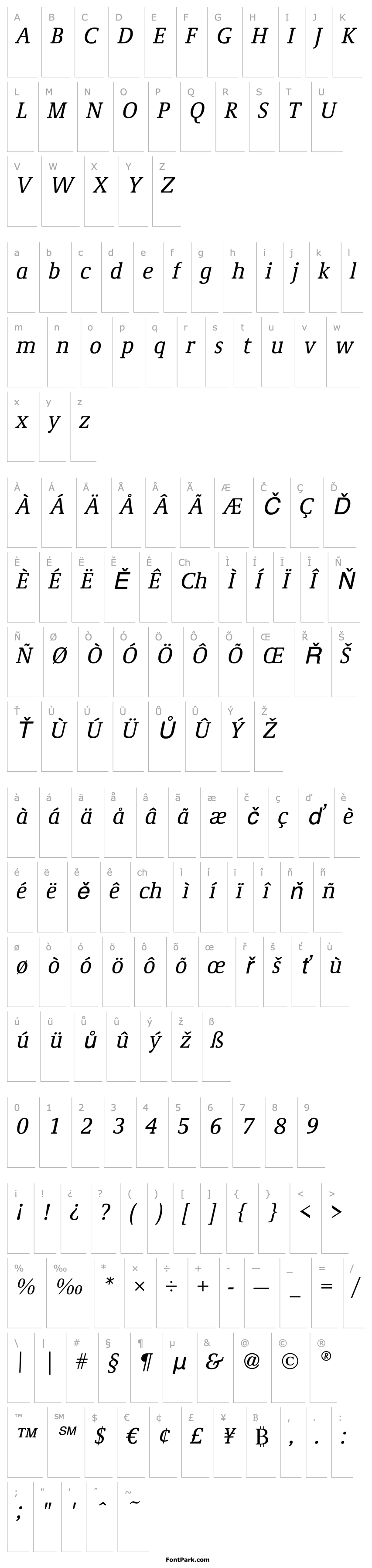 Přehled Demos LT Medium Italic