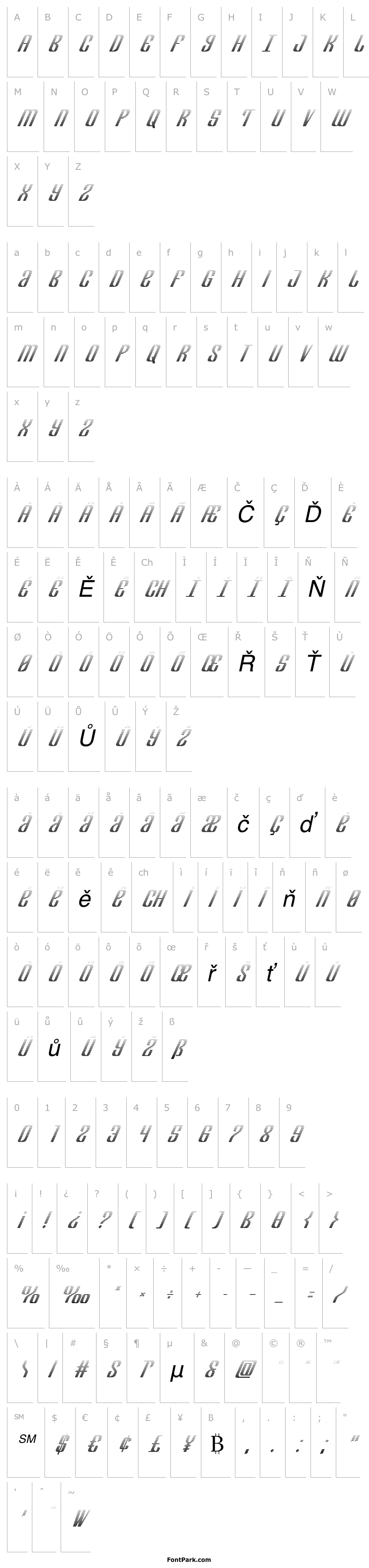 Přehled Department H Gradient Italic