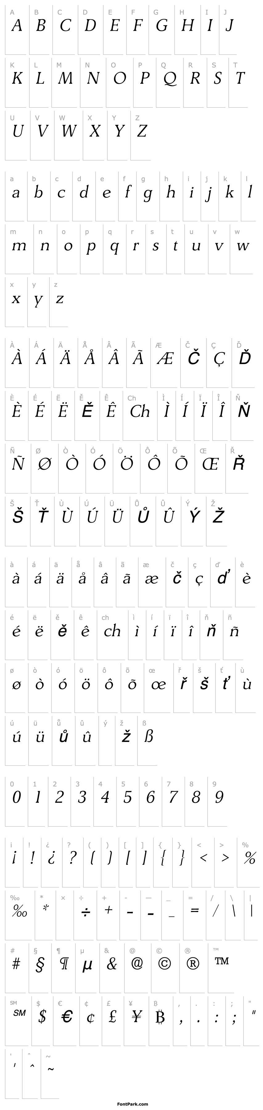 Overview DerringerLH Italic