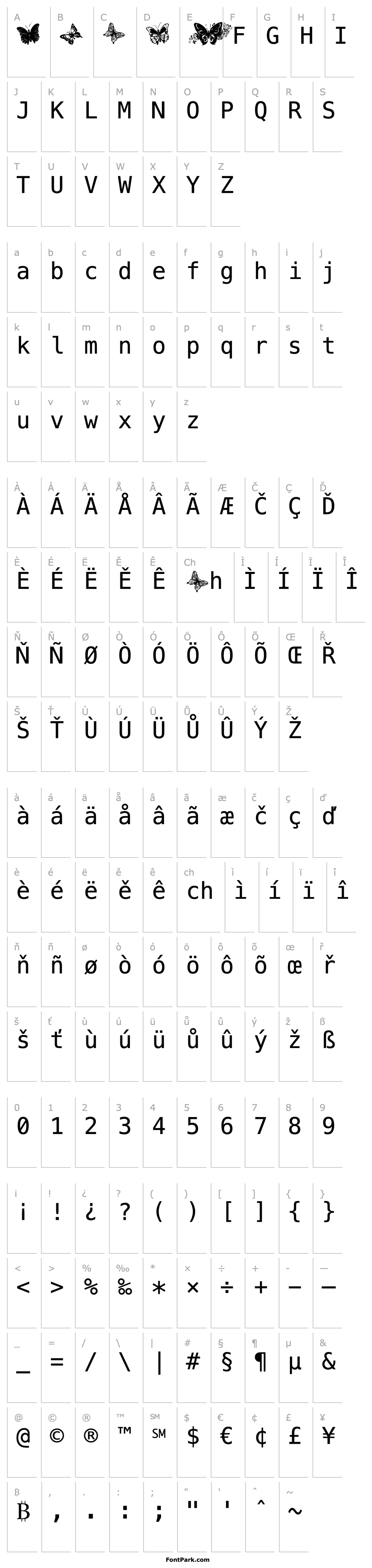 Přehled Destiny's Butterfly Dingbats