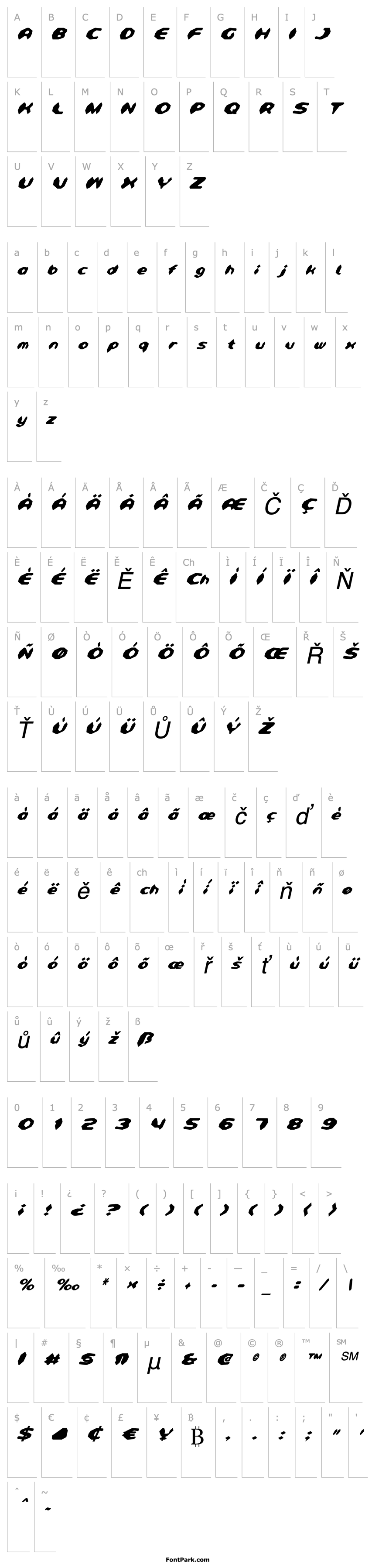 Overview Detonator Condensed Italic