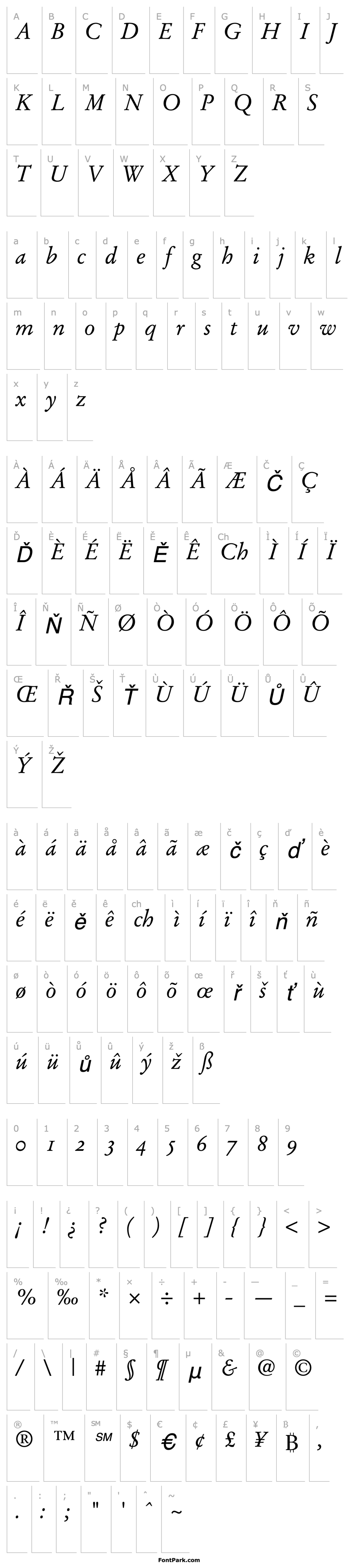 Overview Deutch Garamond OldStyle SSi Normal