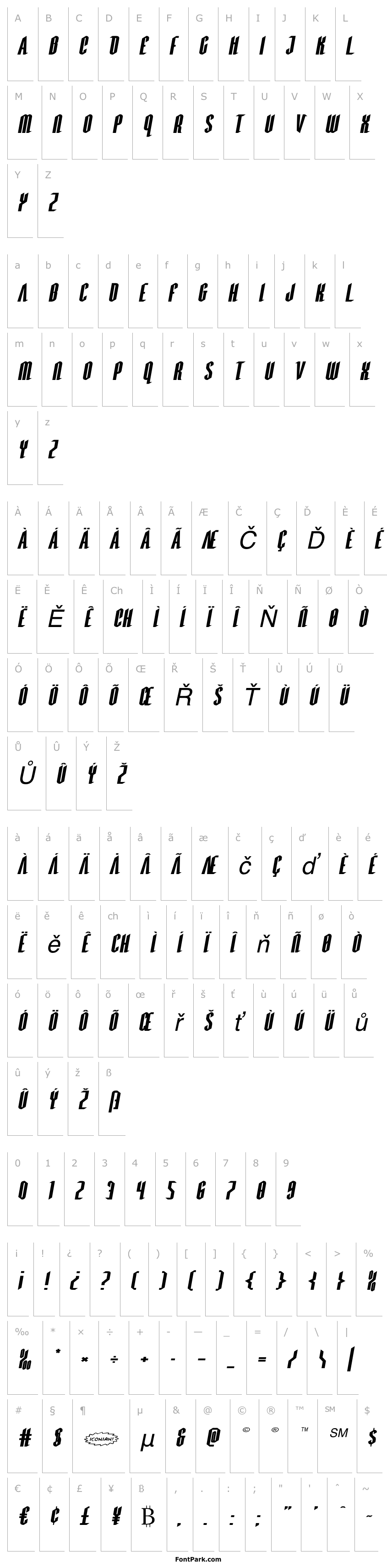 Přehled Devil Summoner Extra-Expanded Italic