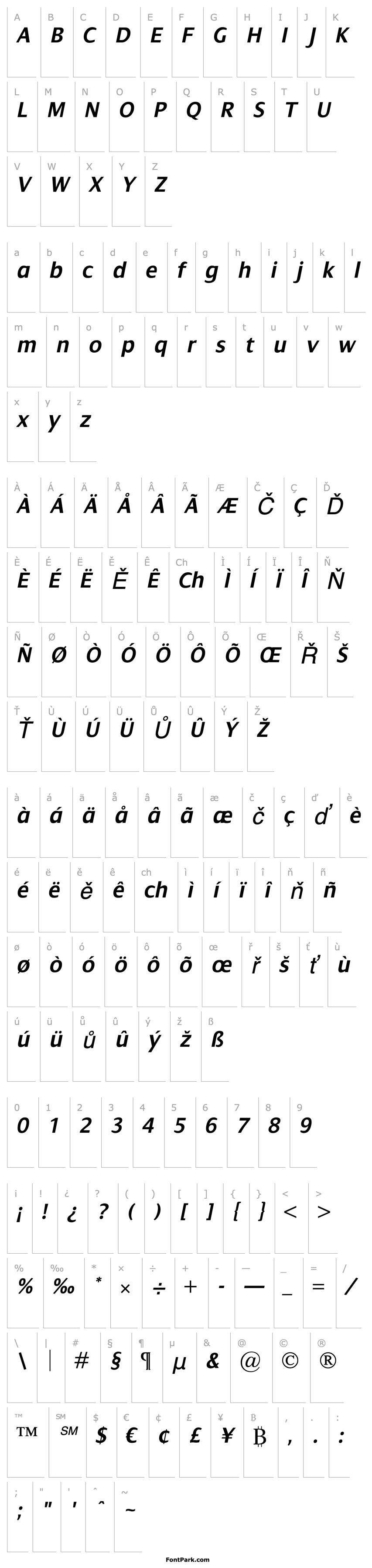 Přehled Dialog SemiBold Italic