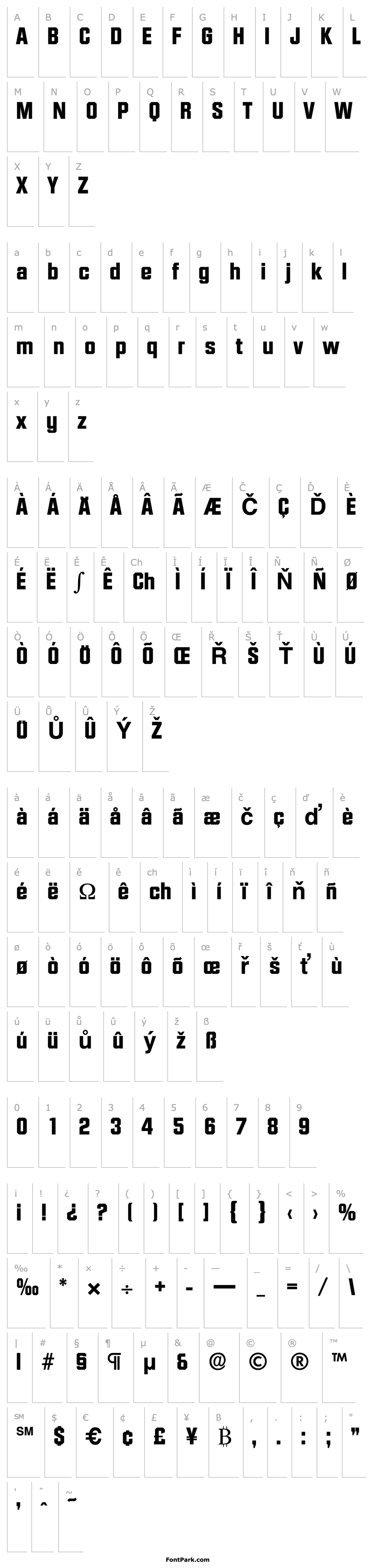 Přehled Diamante-Serial-ExtraBold-Regular