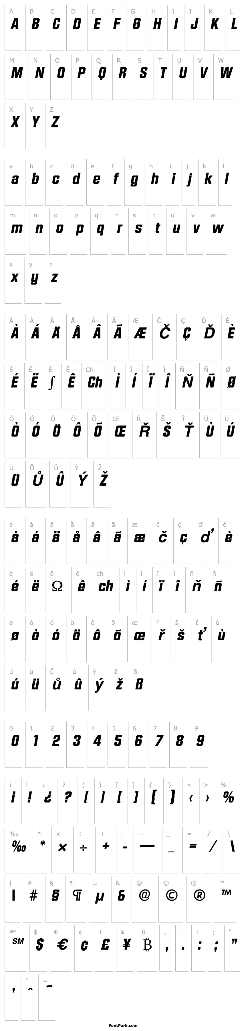 Overview Diamante-Serial-ExtraBold-RegularItalic